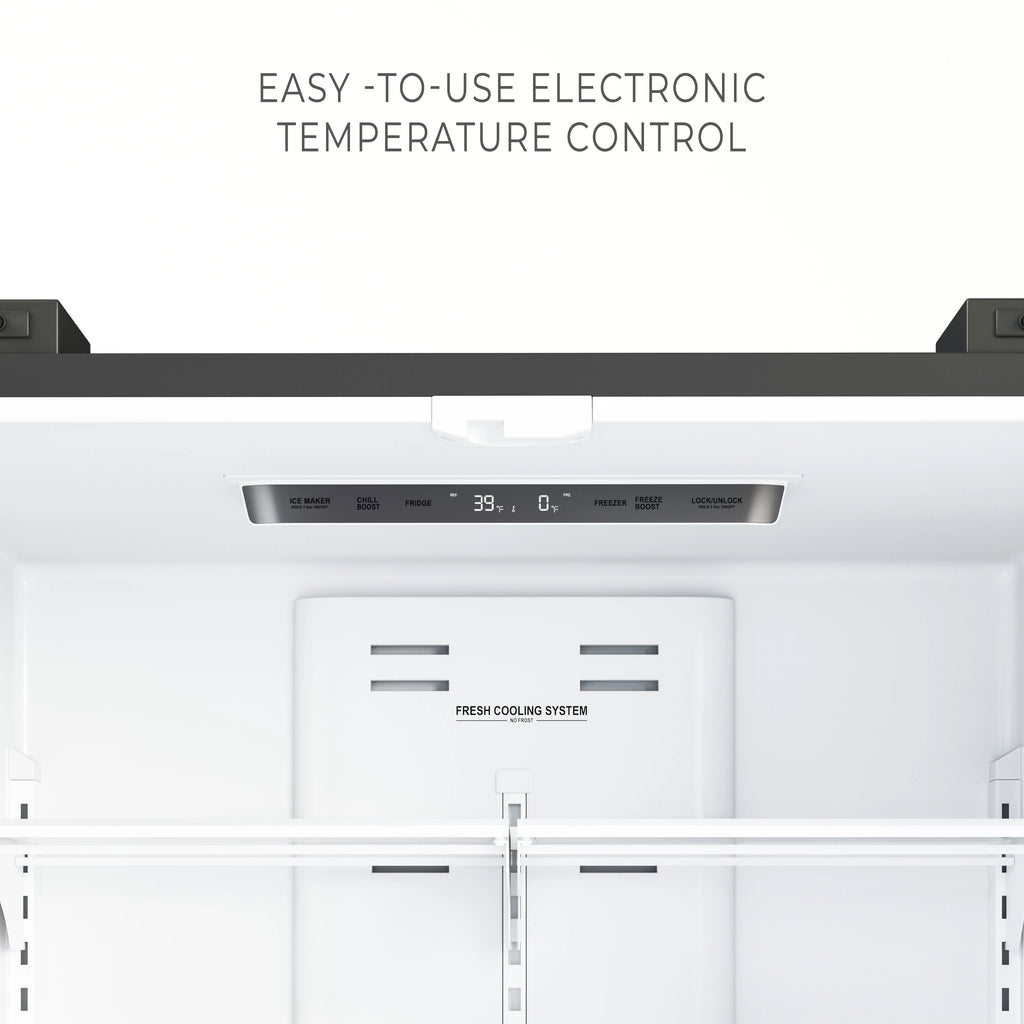 18.5 cu. ft. Stainless-Steel French Door Refrigerator in Silver, Auto Defrost, Energy Star, Digital Temperature Control