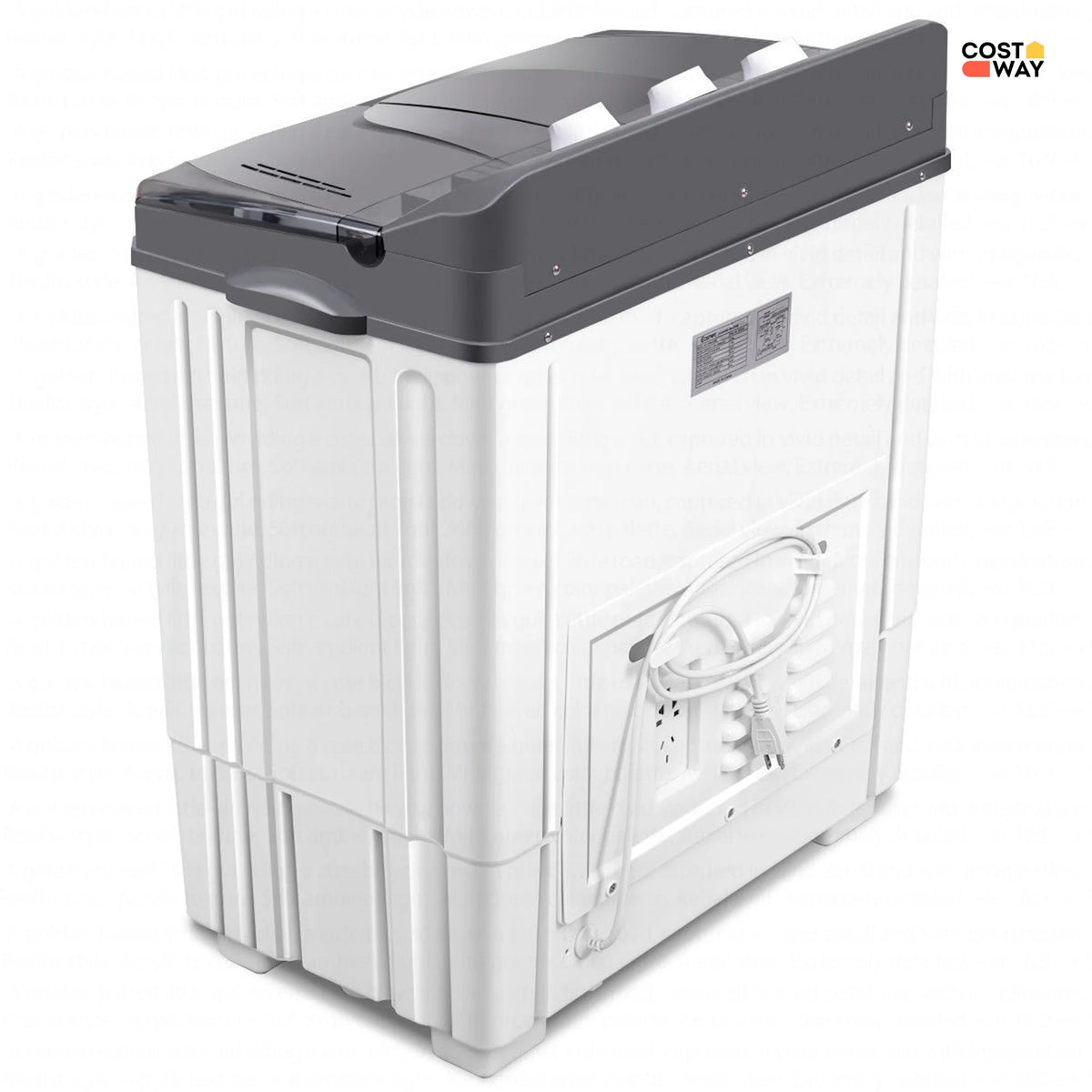 Costway Twin Tub 20Lbs Top Load Washing Machine with Gravity Drain
