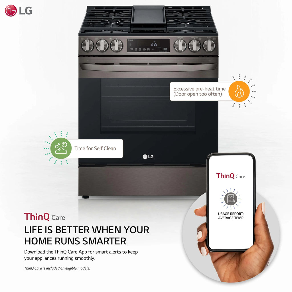 LG LSGL5833F 5.8 Cu. Ft. Stainless Steel Slide-In Gas Range