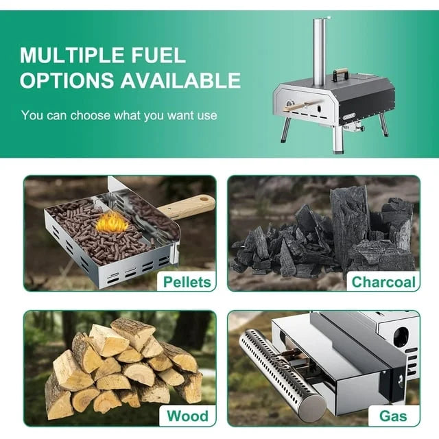 Lilypelle 16�� Dual-Fuel Outdoor Pizza Oven, Portable