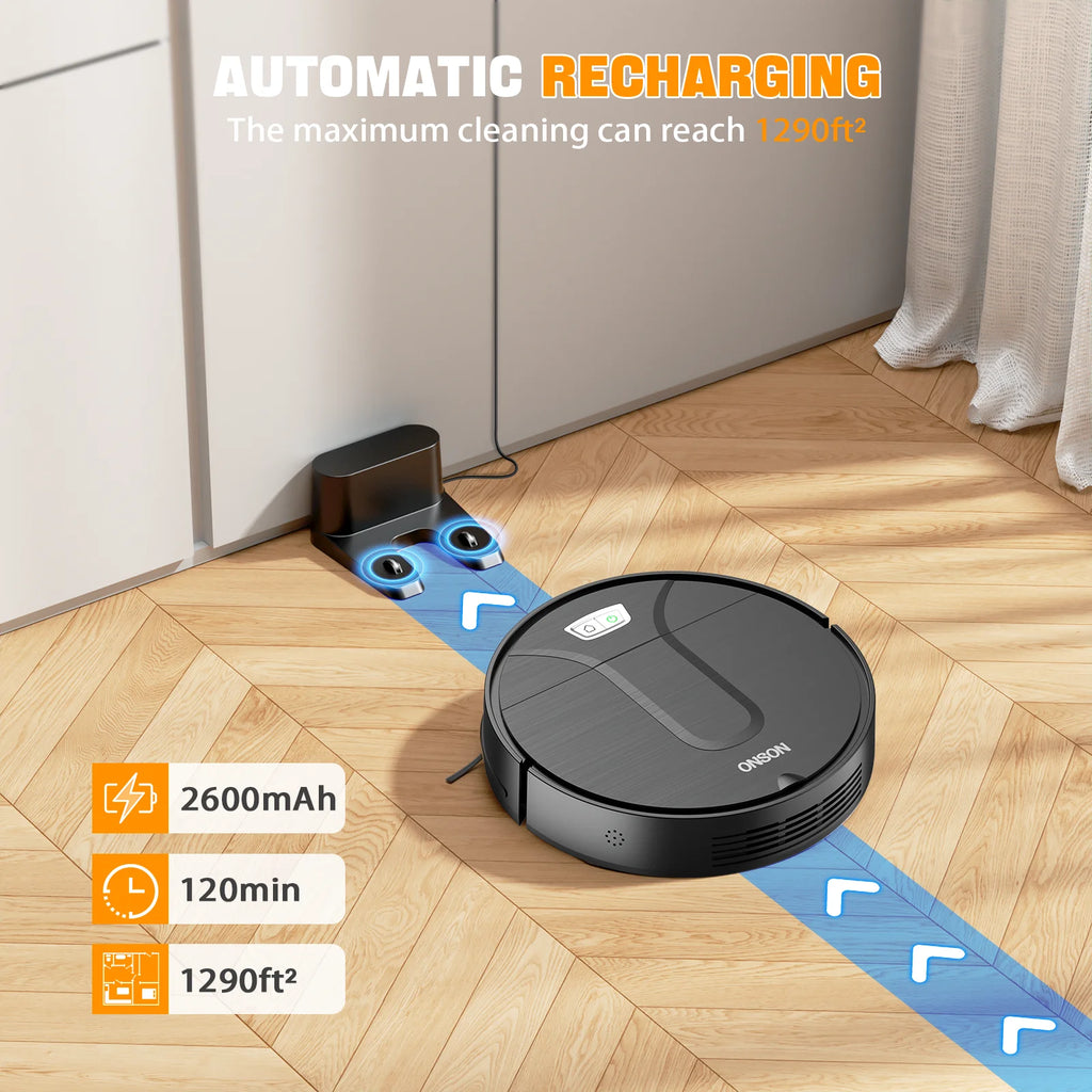 GOOVI By ONSON Robot Vacuum Cleaner, 3500Pa Powerful Suction with App/Wi-Fi/Alexa for Hard Floor