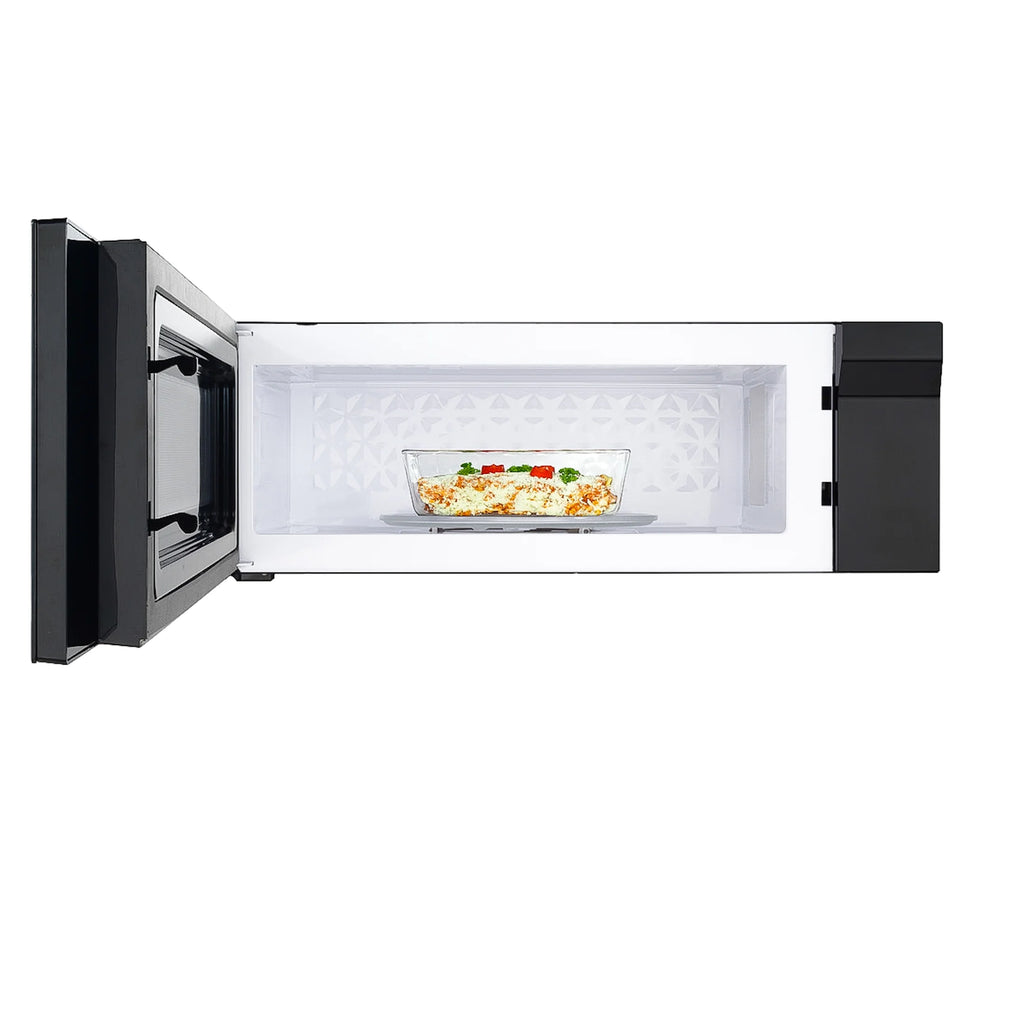 GE Profile 1.2 cu. ft. Low Profile Over-the-Range Microwave in Stainless Steel with Sensor Cooking, 1000W, 400 CFM Venting, LED Light