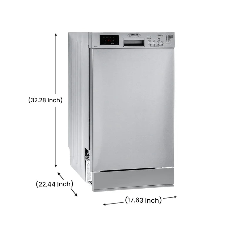 Equator 18"Dishwasher Europe ADA Builtin 10 Place Sani Delay 1/2 Load 51dB