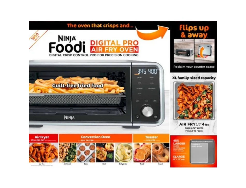 Restored Ninja Foodi 7-in-1 Digital Pro Air Fry Oven, Countertop Oven, Dehydrate, 1800 Watts, SP200 (Refurbished)