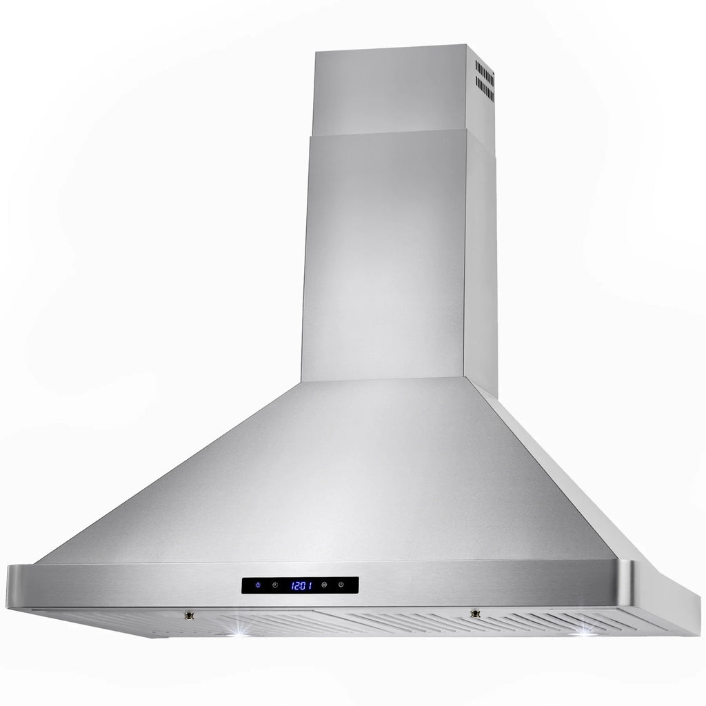 AKDY 30" European Stainless Steel Wall Mount Range Hood with Touch Control Panel