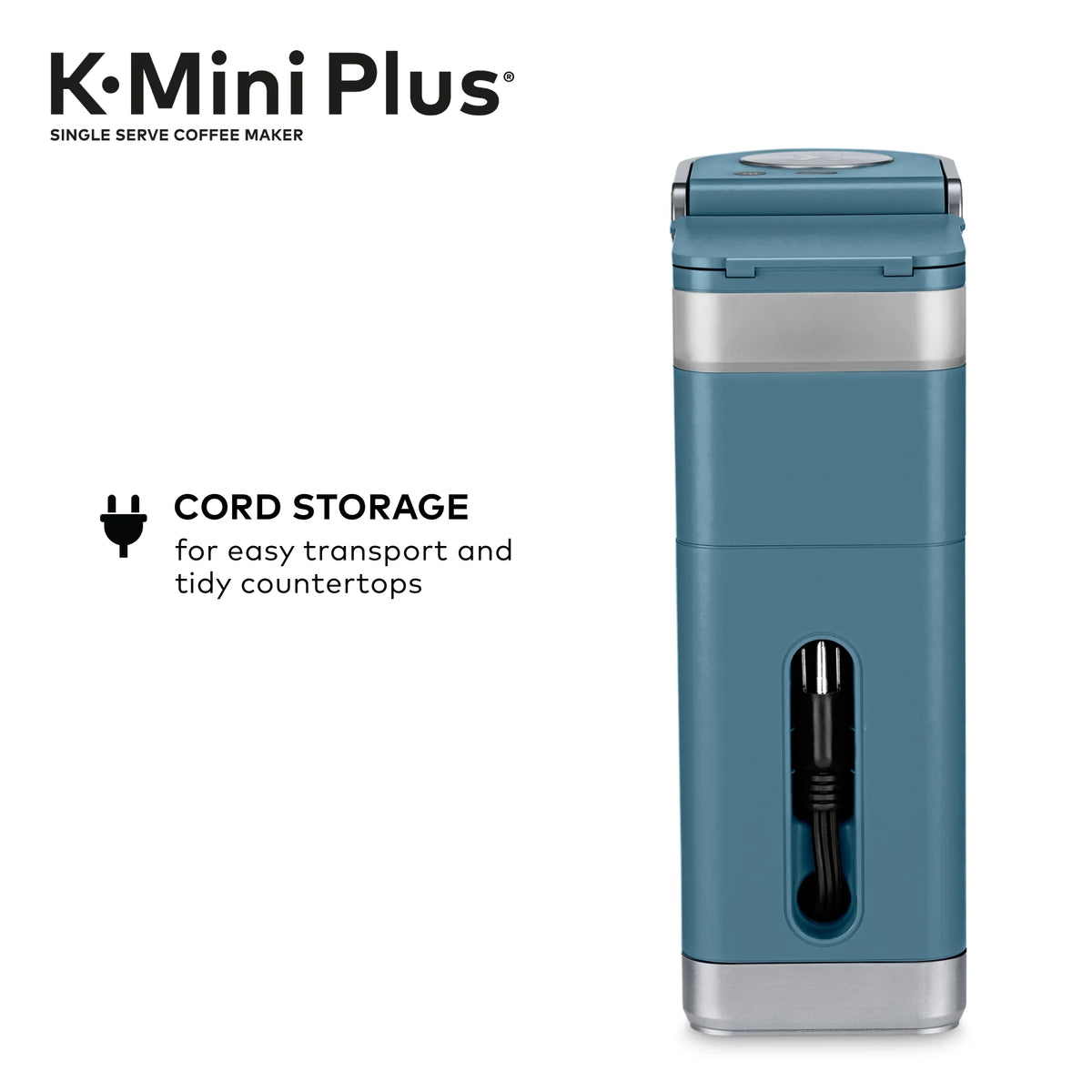 Keurig K-Mini Plus Single Serve K-Cup Pod Coffee Maker, Evening Teal