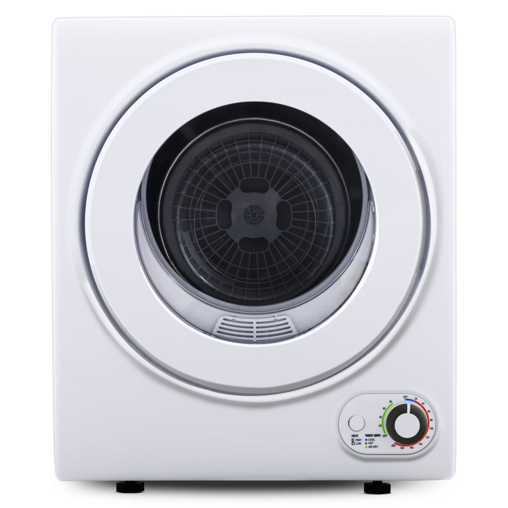EUHOMY 1.5 Cu.Ft Portable Clothes Dryer 850W Front Load with 200 Minute Timer for Apartment Home DOE Certified, White