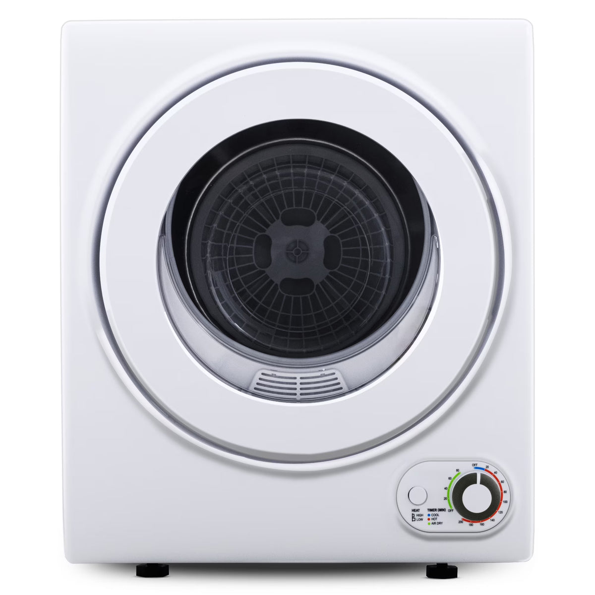 EUHOMY 1.5 Cu.Ft Portable Clothes Dryer 850W Front Load with 200 Minute Timer for Apartment Home DOE Certified, White