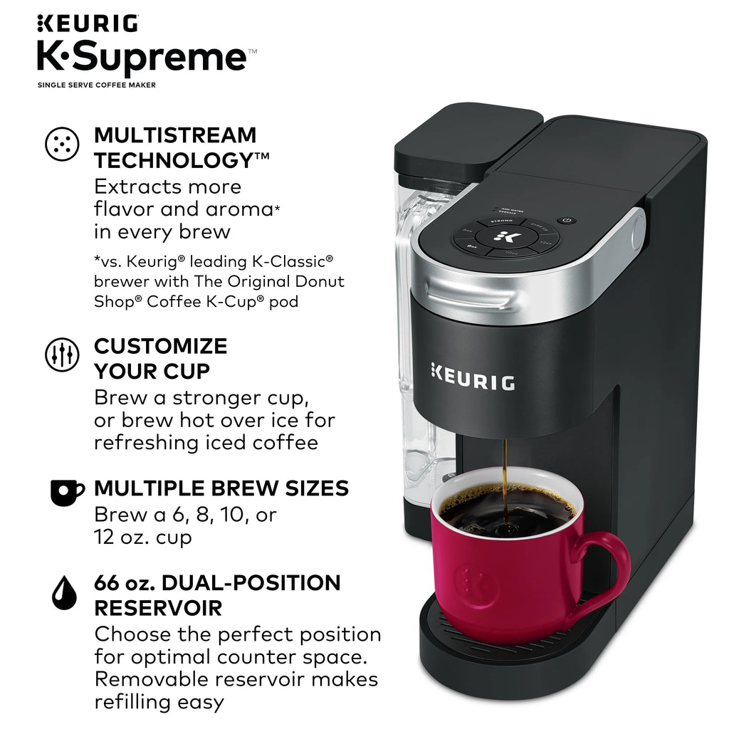 Keurig K-Supreme Black Single-Serve K-Cup Pod Coffee Maker