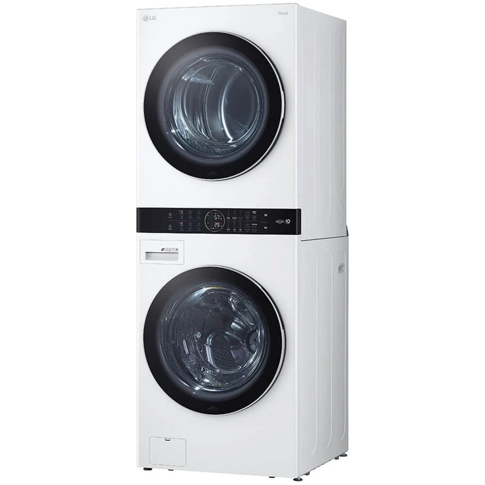 LG WKGX201HWA 27 inch White WashTower Laundry Center with 4.5 cu. ft. Washer and 7.4 cu. ft. Gas Dryer