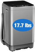 Kcpolre Portable Washing Machine 17.7 lbs Full-Automatic Compact Washer Machine for Apartment, 10 Wash Program Small Portable Washer for Dorm, Apartment, Home, Grey