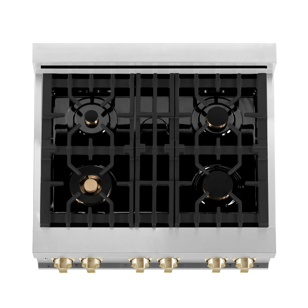 ZLINE KITCHEN AND BATH RAZ30CB professional gas range
