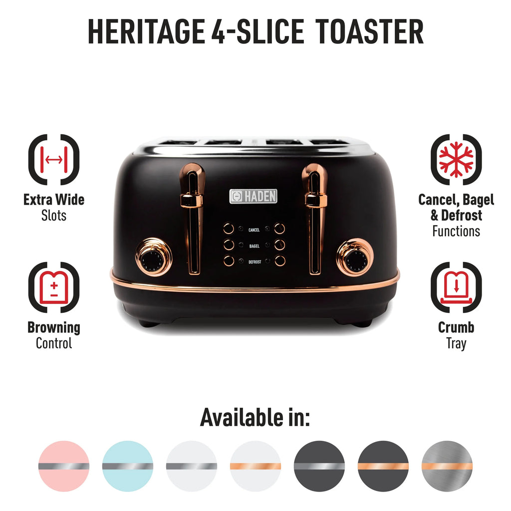 TOSTR SS BLK 1500W 4SLOT (Pack of 1)