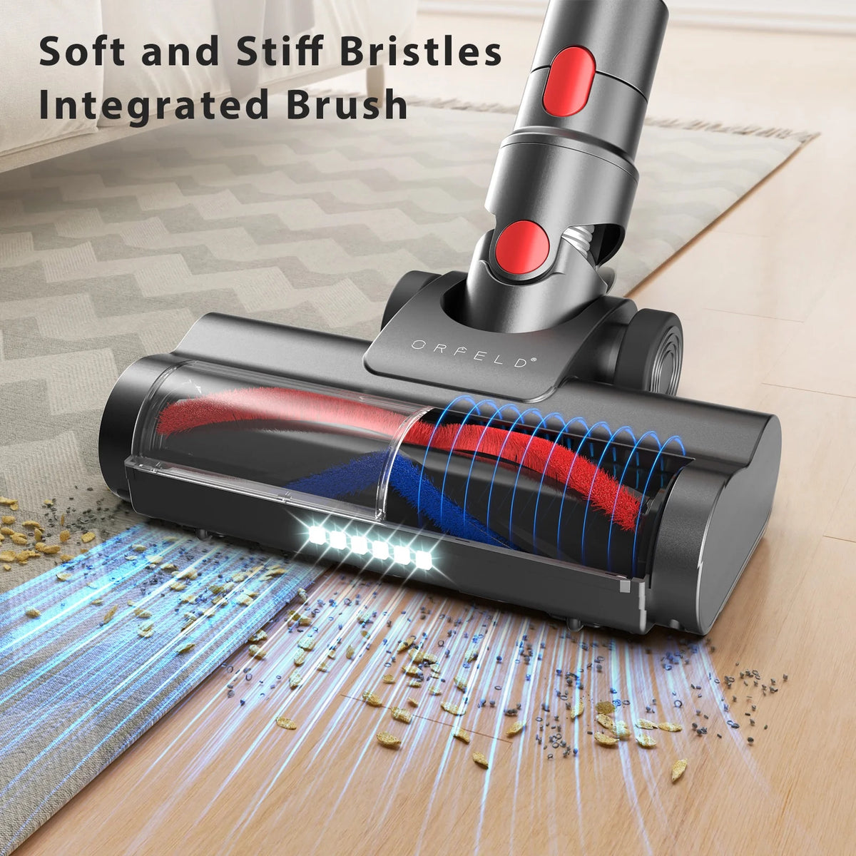 ORFELD Cordless Vacuum Cleaner, Lightweight 35KPa Stick Vacuum for Carpet Floor and Pet Hair