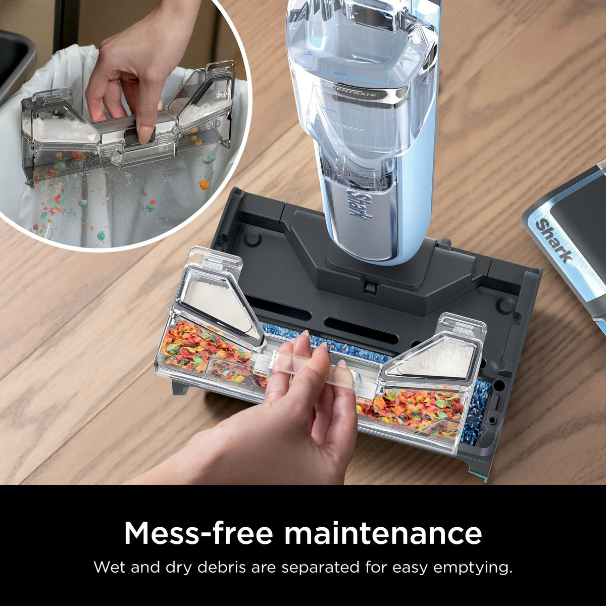 Open Box Shark?? HydroDuo with Dirt-Reveal Technology, Cordless, Hard Floor Cleaning System, Wet & Dry Debris Pickup, Mop & Scrubs All at Once, Hardwood, Tile, Laminate Floors, WW200