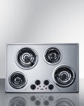 30" Wide 230V 4-Burner Coil Cooktop