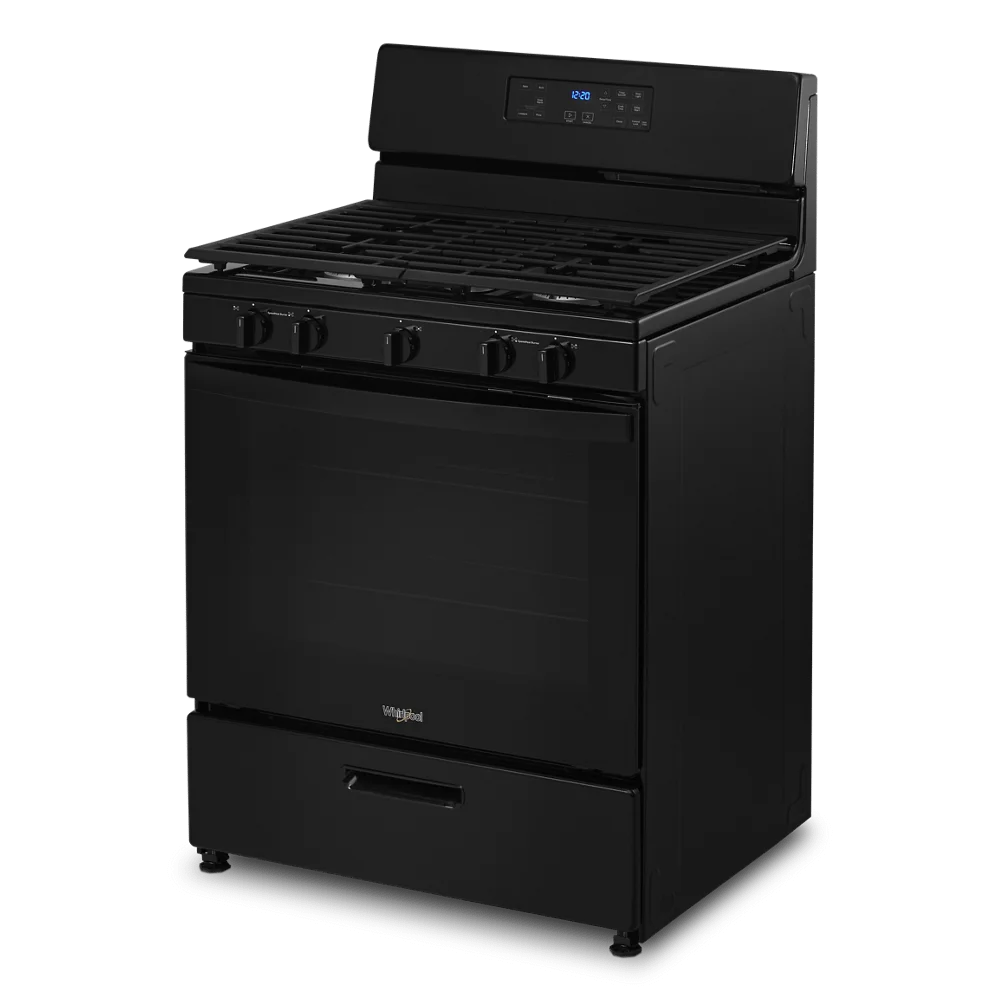 WHIRLPOOL WFG505M0MB 30" Black Free Standing Gas Range Black
