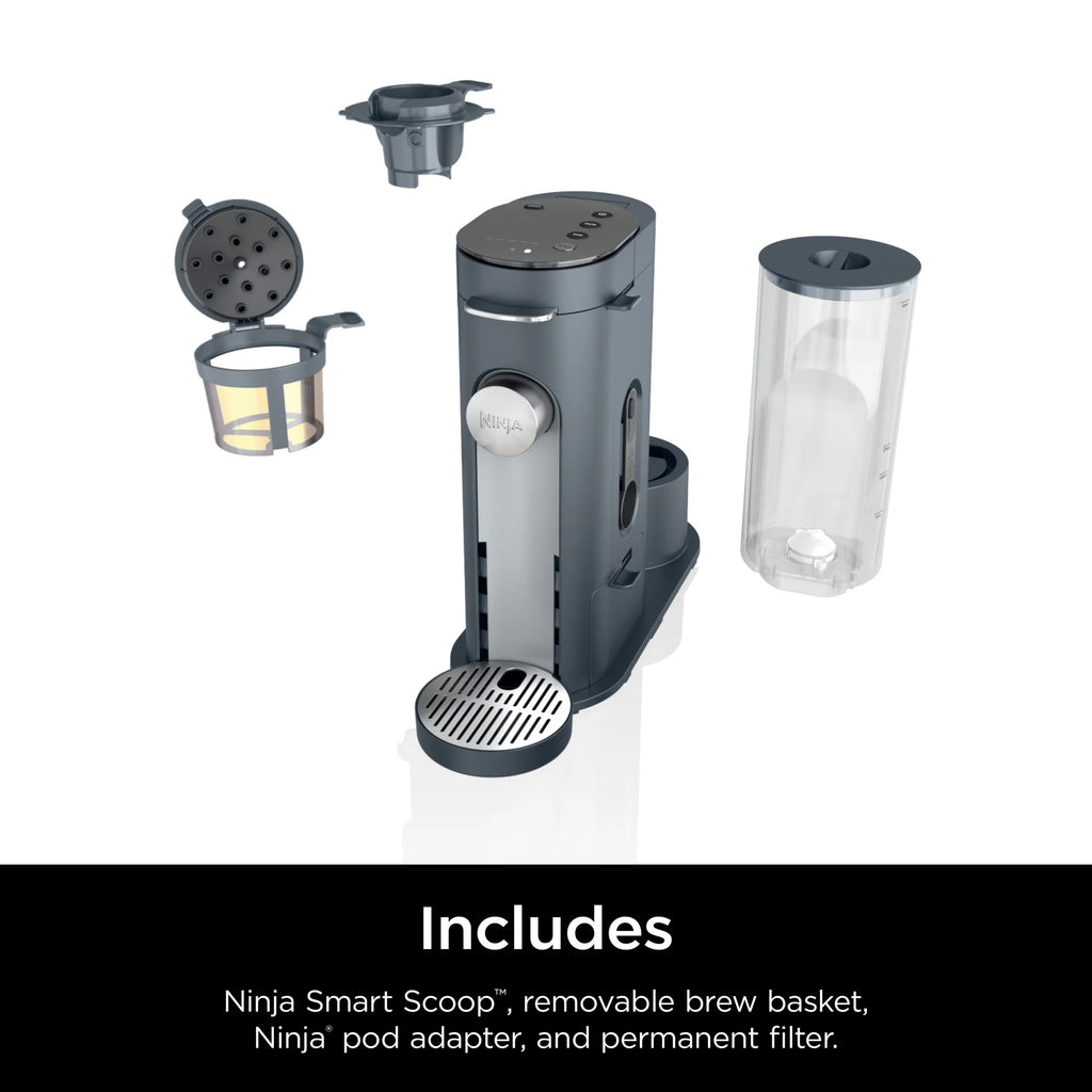 Ninja Pods & Grounds Single-Serve Coffee Brewer, Steam Grey