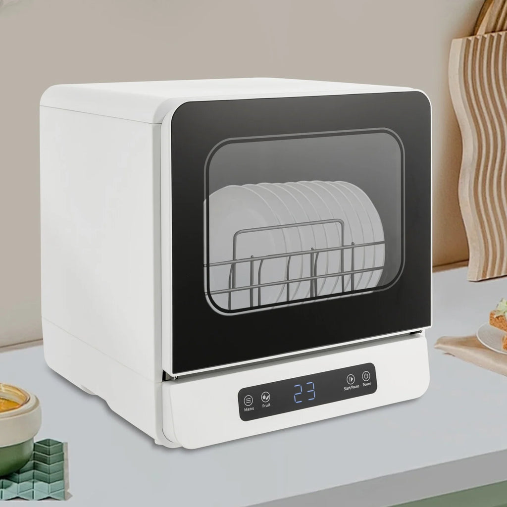 TFCFL Portable Dishwasher Electric Compact Countertop Dishes Dryer Washing Machine Touch Control