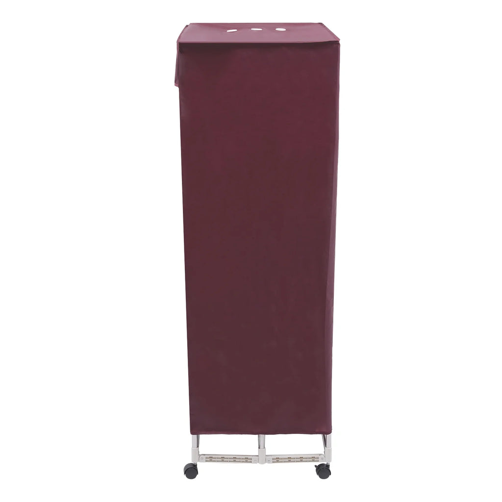 110V Wine Red Clothes Dryer Portable Travel Mini Dryer Machine 1200-1500W Electric Dryer For Homes, Apartments