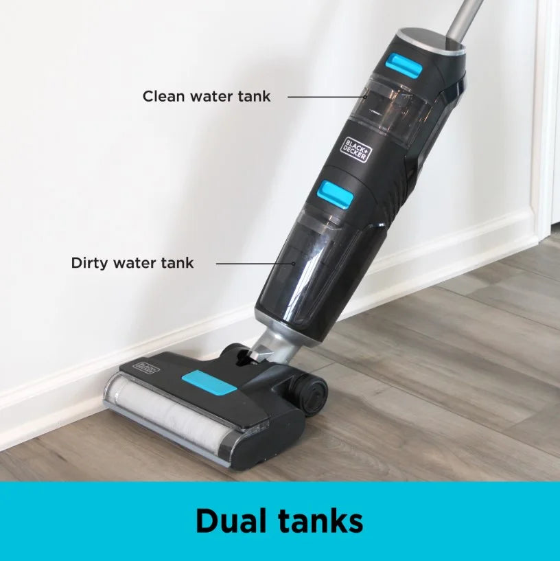 BLACK+DECKER Vacuum + Wash Duo Multi-Surface Cordless with Accessories, BXUVXA01
