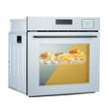 24" Electric Wall Ovens, Stainless Steel Single Wall Ovens With 8 Baking Modes 2.5Cu.Ft 3000W Electric Oven With Timer And Safety Lock 360�� Convection Airfryer