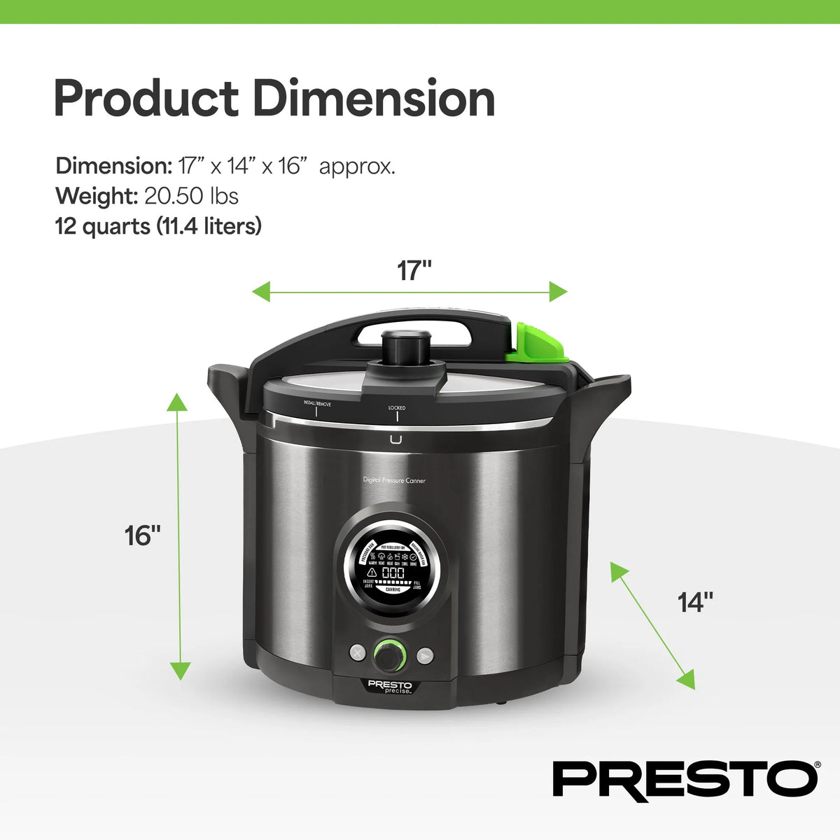 Presto Precise 12qt Electric Pressure Canner 02144