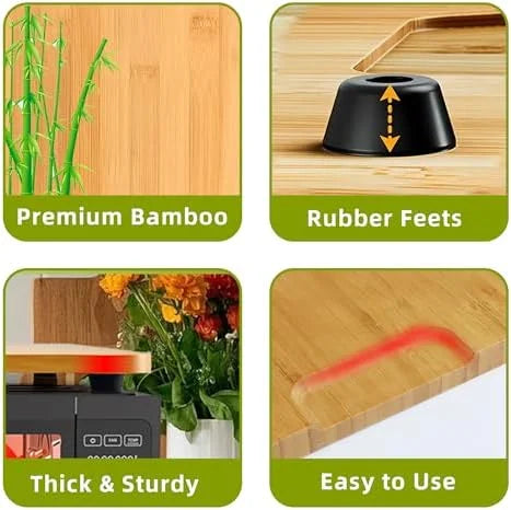 Air Fryer Accessories Compatible with Breville BOV900BSS Smart Oven Air Fryer Pro, Heat Resistant Cutting Board with Feet for Countertop Convection Toaster Oven
