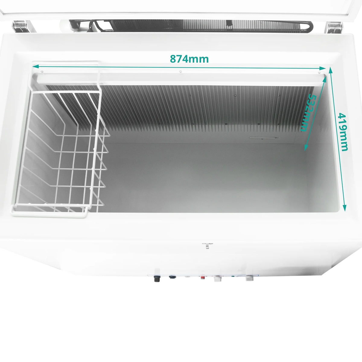 7 Cu ft Propane Chest Freezer LPG/110V 2 Way Freezer with Lock and Top Open Door Outdoor Camping
