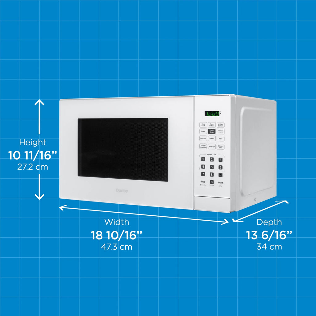 Danby 0.9 cu. ft. Countertop Microwave in White (DBMW0921BWW)