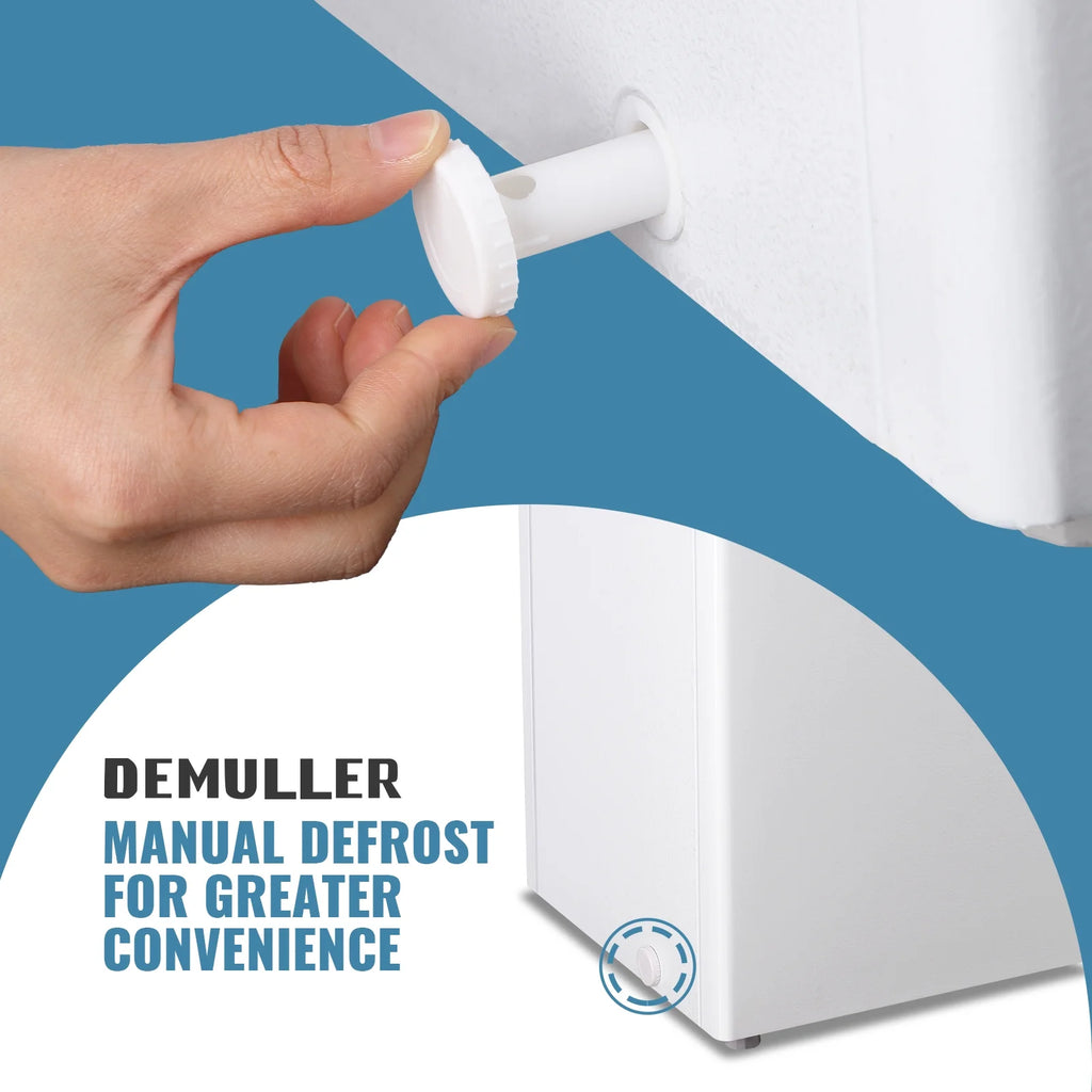 DEMULLER Compact Chest Freezer Deep Freestanding Freezers Mini Freezer Top Open Door YX-79-White