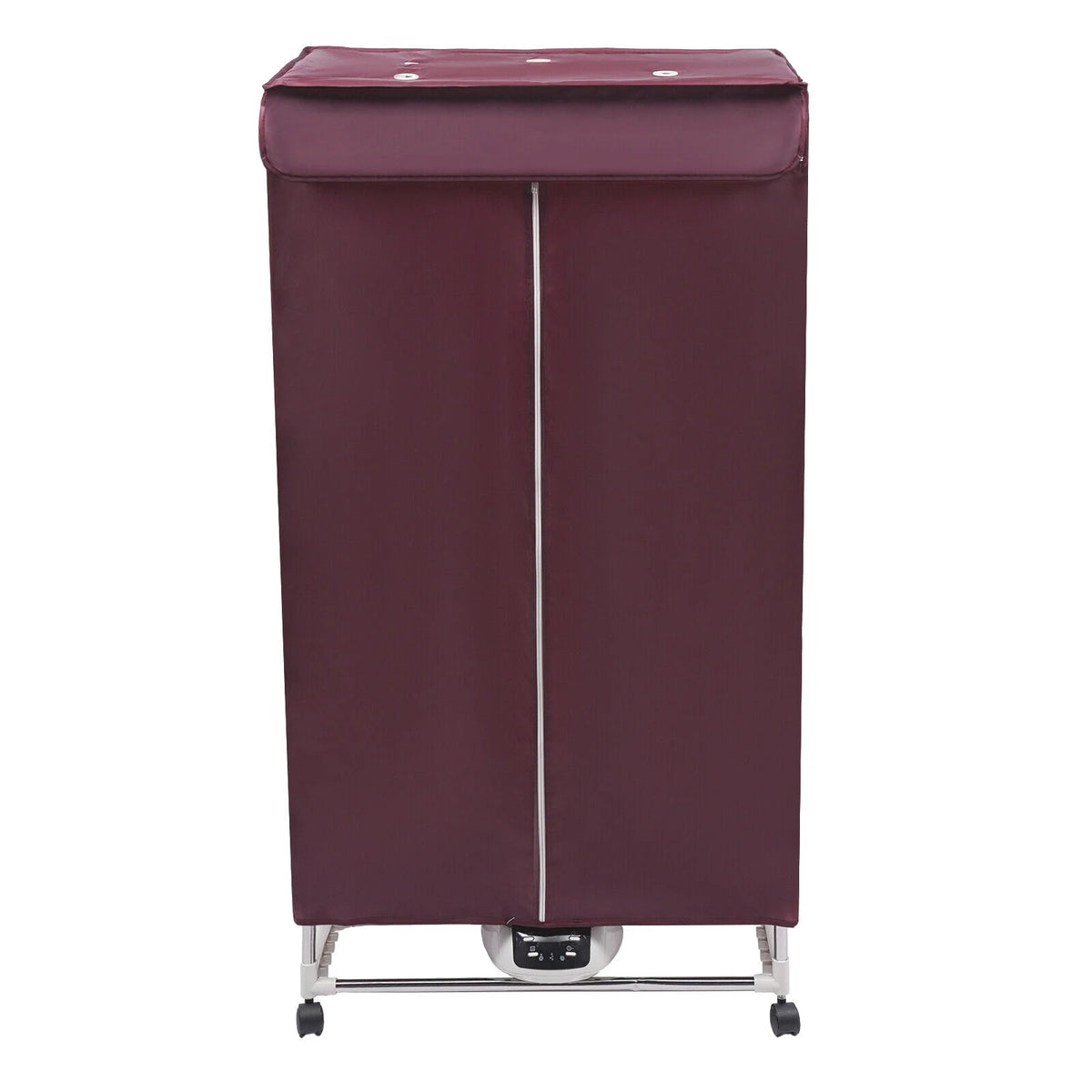 110V Wine Red Clothes Dryer Portable Travel Mini Dryer Machine 1200-1500W Electric Dryer For Homes, Apartments