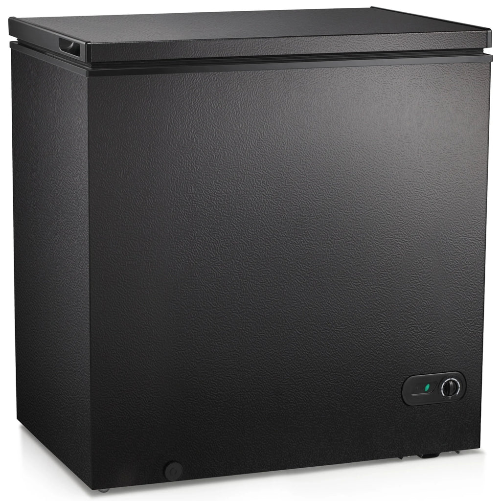 LHRIVER 7.0 cu. ft. Chest Deep Freezer with Adjustable Temperature, Free Standing Top Open Door Compact Freezer with 3 Removable Basket for Kitchen, Home, Bar, Garage, Office