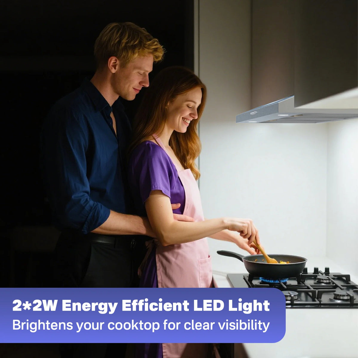 Graceall 29 Inch Under Cabinet Range Hood, Slim Stainless Steel Kitchen Vent Hood 300 CFM Ultra Quiet Brushless Motor, Ducted/Ductless Convertible with LED Lights & Dishwasher Safe Filters