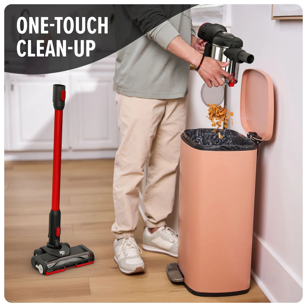 Dirt Devil Cordless Standing Stick Vacuum Cleaner, Carpet & Hard Floors, Above Floor Cleaning, LED Headlights, Lightweight, 25 Min. Run Time, for Home Use, BD57010V