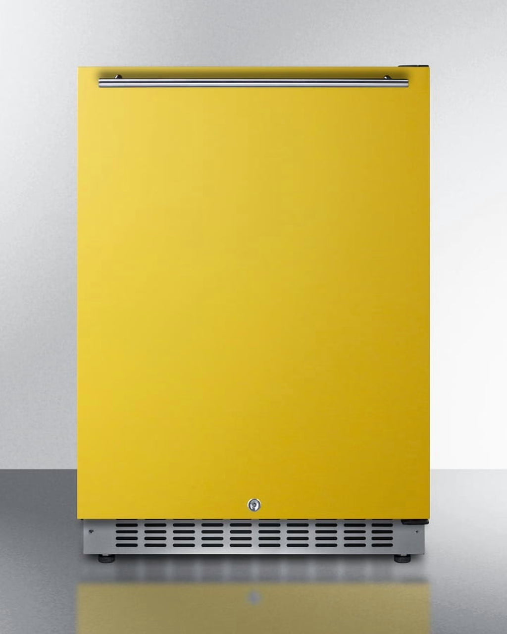 24 Inches Wide Built-In All-Refrigerator, ADA Compliant, Yellow, RHD