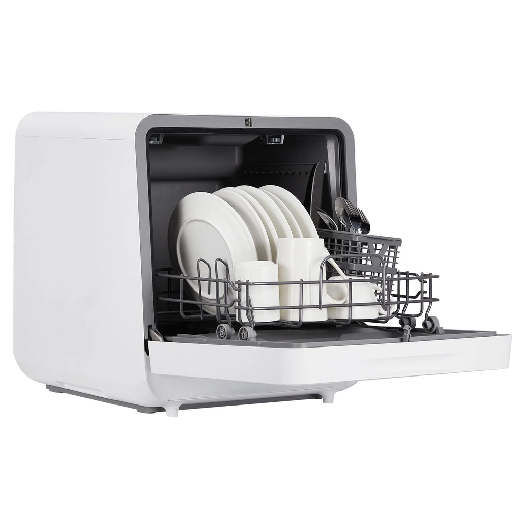 Portable Countertop Dishwashers,Compact Dishwashers with 2-Way Water Supply,Baby Care,Powerful Hot Air Dry Technology,High Capacity Design Dish Washer for Dorm,RV& Apartment