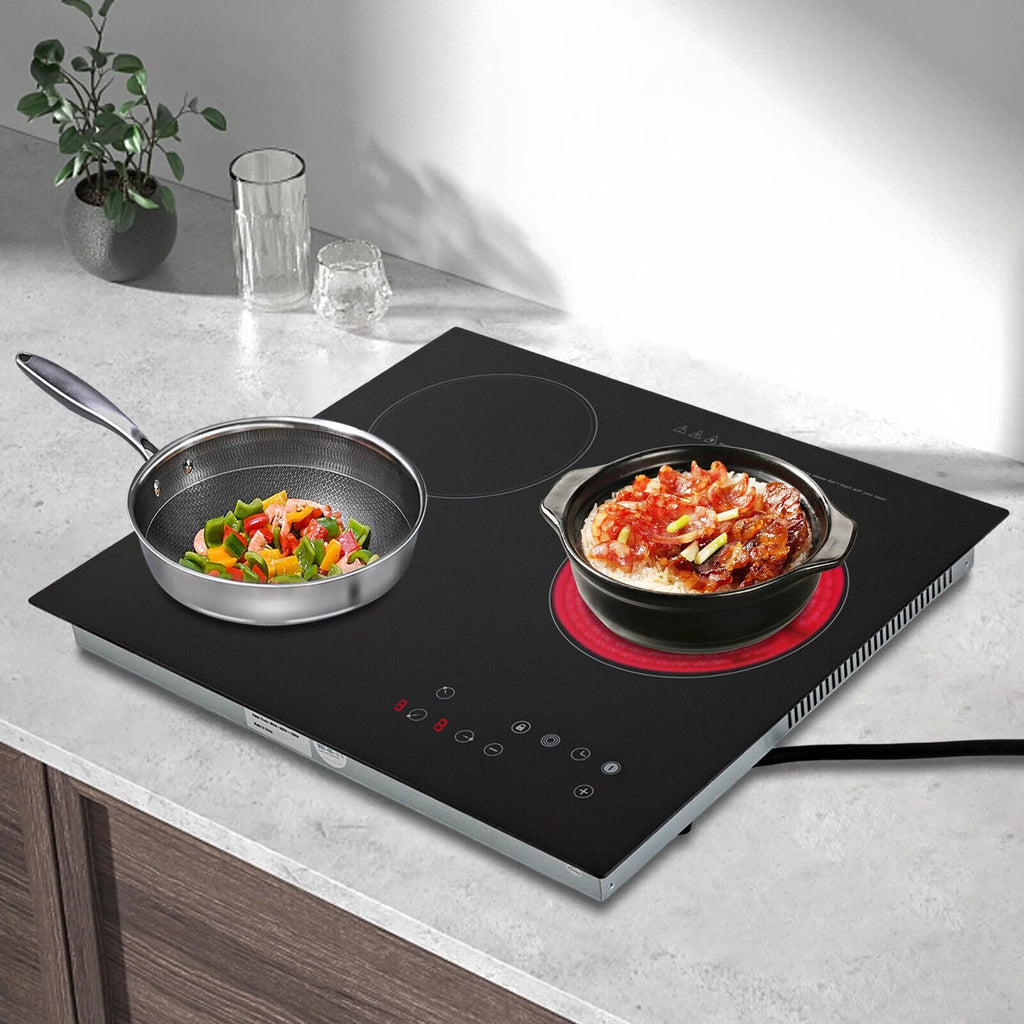 Electric Cooktop 24 inch Built-in Electric Stove Top 110V 2600W Knob Control