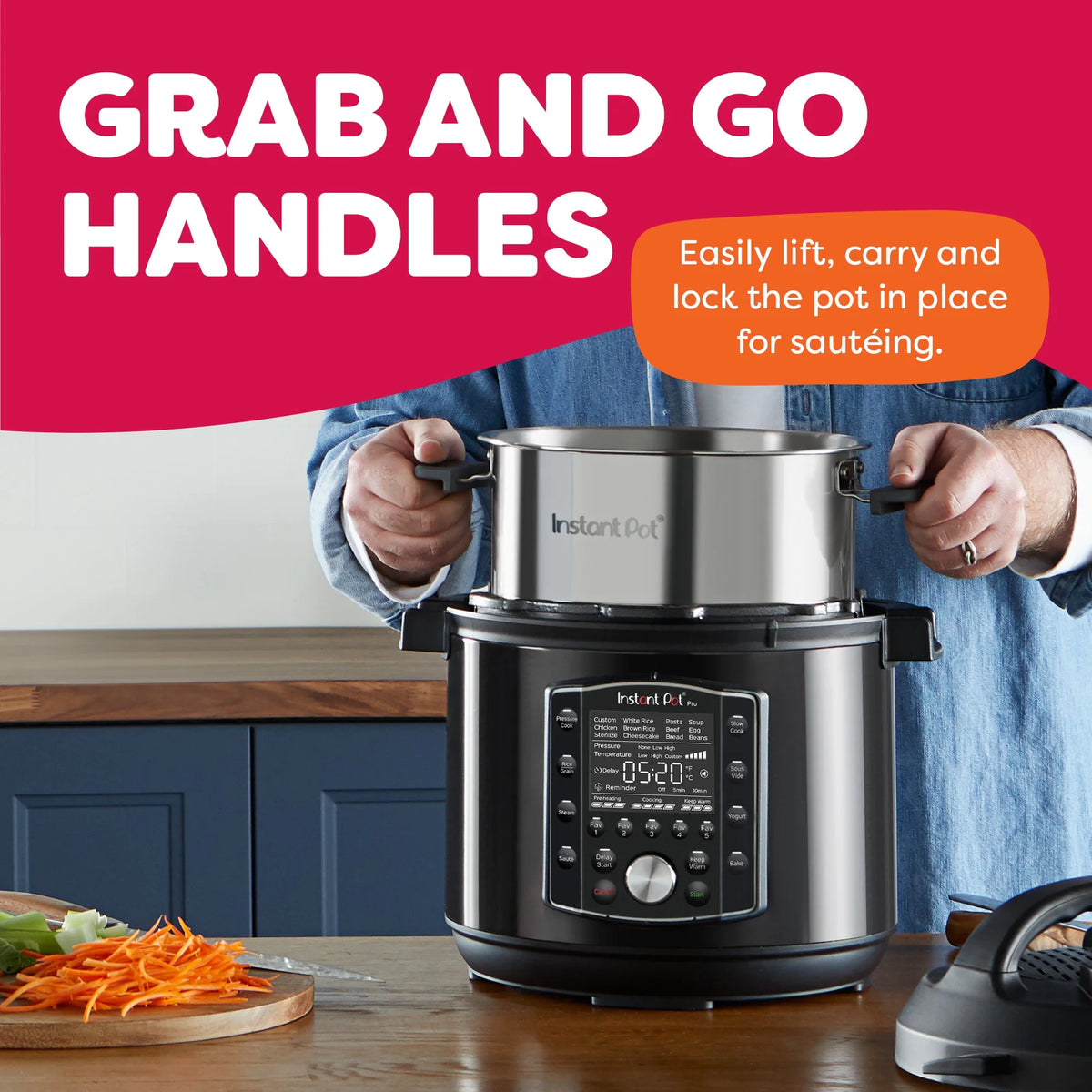 Instant Pot Pro 8-Quart Electric Pressure Cooker, 10-in-1 Slow Cooker, Rice/Grain Cooker, Steamer, Saut��, Sous Vide, Yogurt Maker, Sterilizer and Warmer