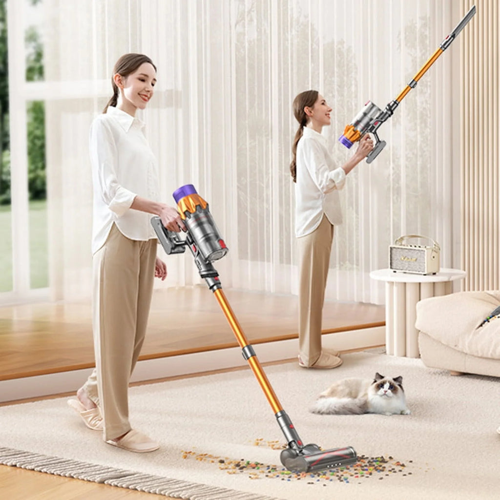 Cordless Stick Vacuum Cleaner 60mins 550W 45kpa with Charging Station Lightweight stick Vacuum for Carpets hardwood Pet Hair Rechargeable