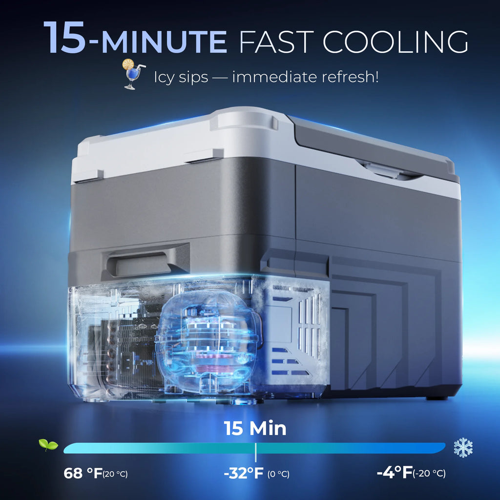 Simzlife 12 Volt Refrigerator, 11 Quart (10L) Car Fridge with APP Control, Car Refrigerator -4℉~68℉, Portable Freezer for RV, Camping, Travel