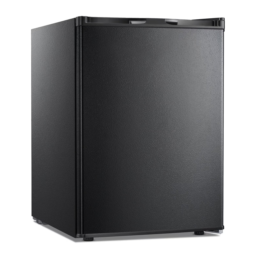 KNDKO 2.6Cu.ft Upright Freezer, Mini Freezer with Reversible Single Door, Removable Shelves, Adjustable Thermostat for Home/Kitchen/Office, Silver