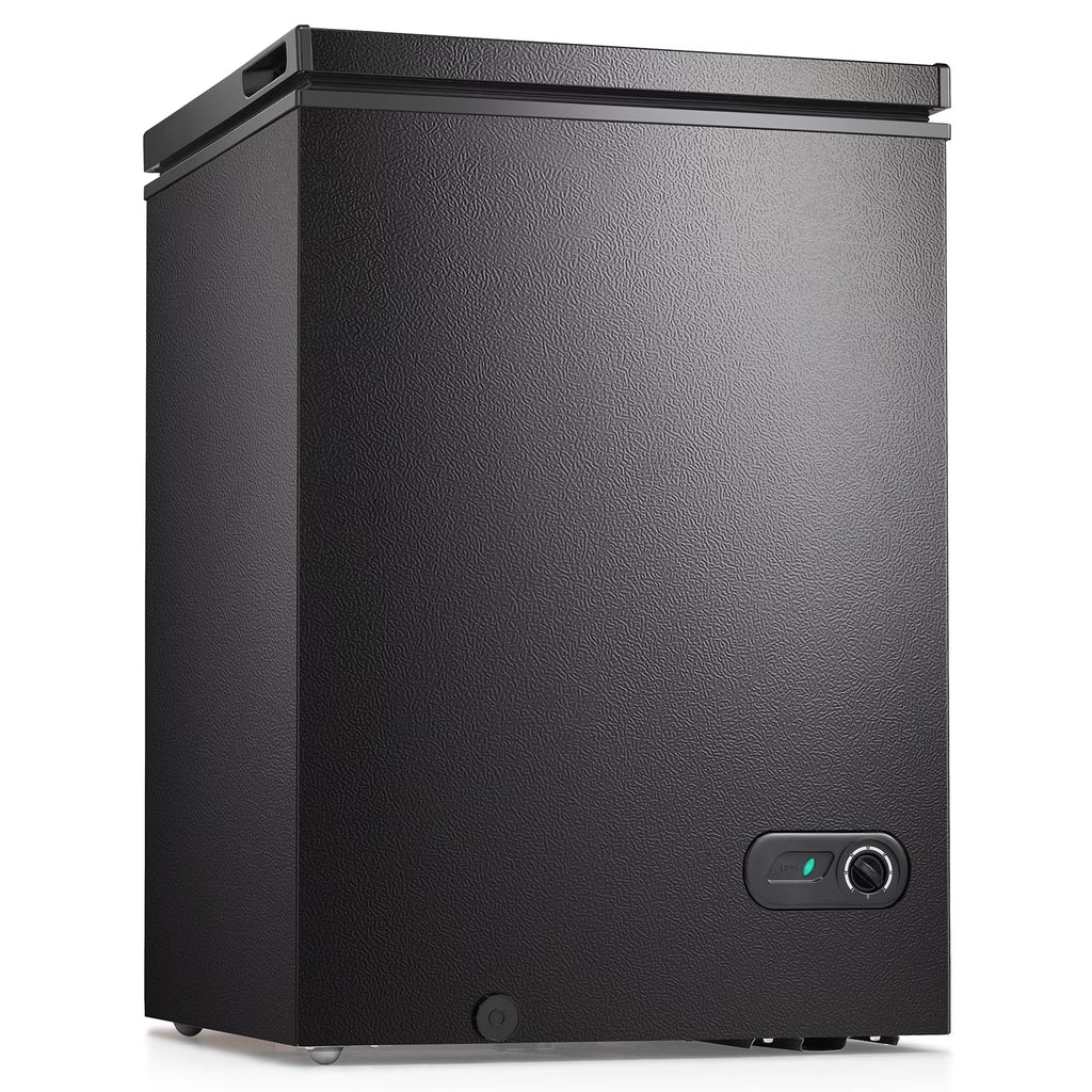 Moifoi 3.5 Cu.ft Chest Freezer w/ Removable Storage Basket & Top Open Door, Energy Saving, White