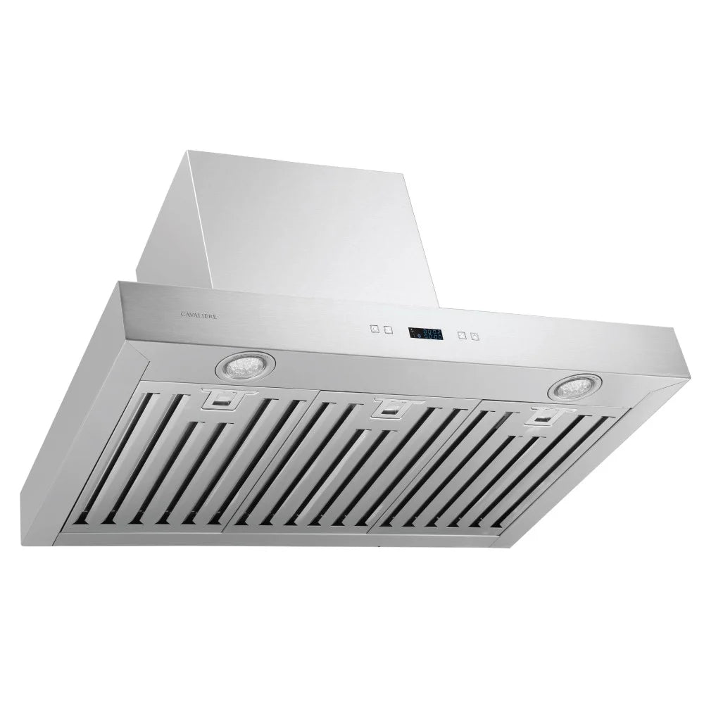CAVALIERE 30" Inch Range Hood in Brushed Stainless Steel 900 CFM- LED Lighting- SV218Z-30