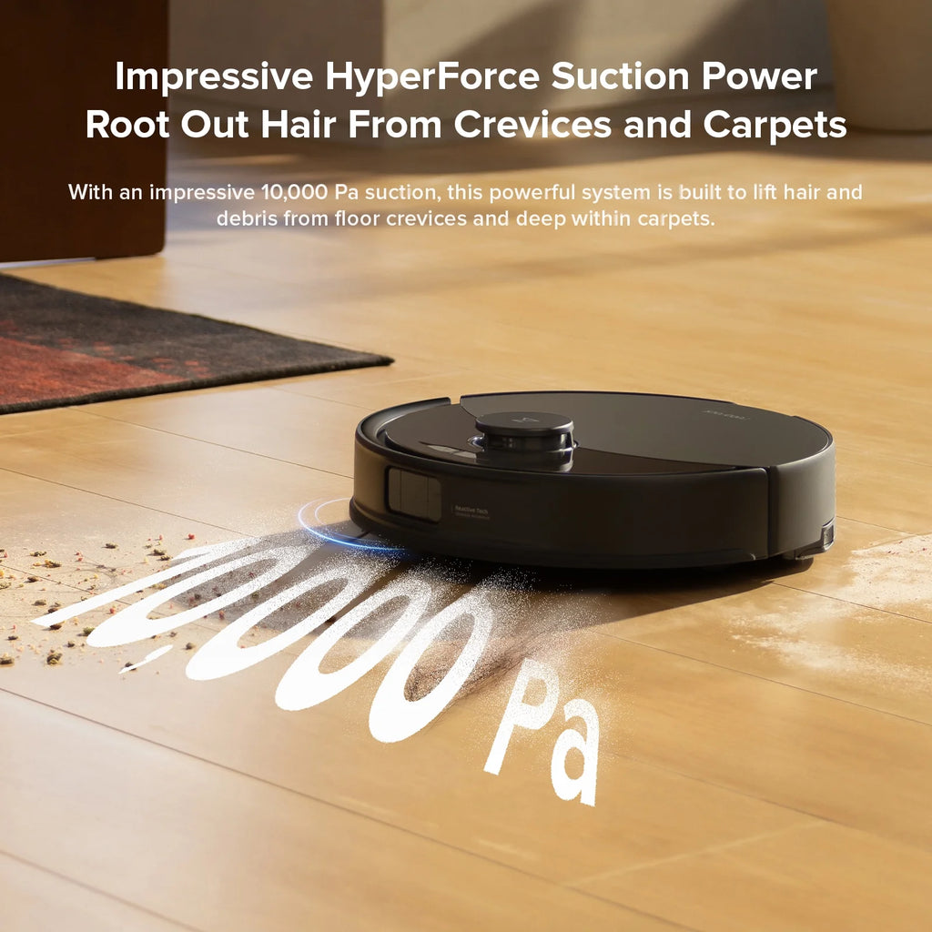 Roborock Q10 X5 Robot Vacuum and Mop Combo, 10,000 Pa Suction, Auto Mop Lifting, Reactive Tech Obstacle Avoidance, PreciSense LiDAR