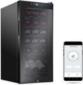 Ivation 18-Bottle Glass Door Compressor Refrigerator, Black