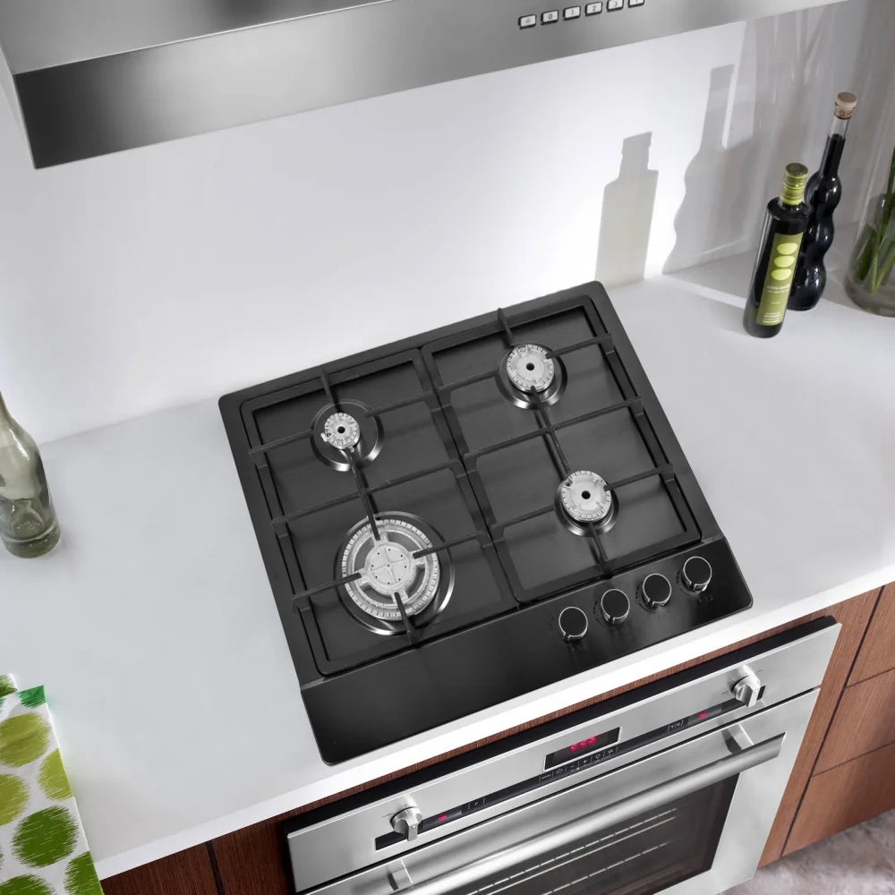 Tohu Stainless Steel Stove 3.3kW 5-Burner Closed Chassis Propane Cooktop for Outdoor/Indoor Cooking
