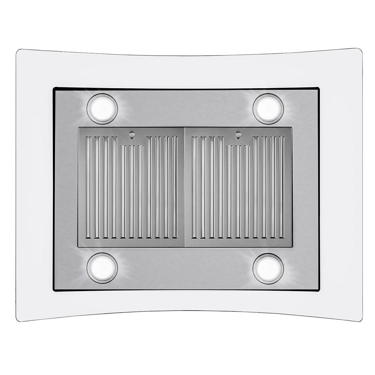 Cosmo 30 in. Ducted Island Range Hood in Stainless Steel with LED Lighting and Permanent Filters
