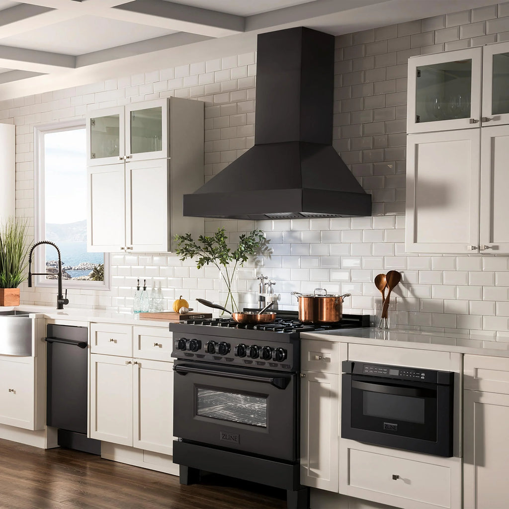 ZLINE 30 in. Wall Range Hood in Black Stainless Steel (BS655N-30)