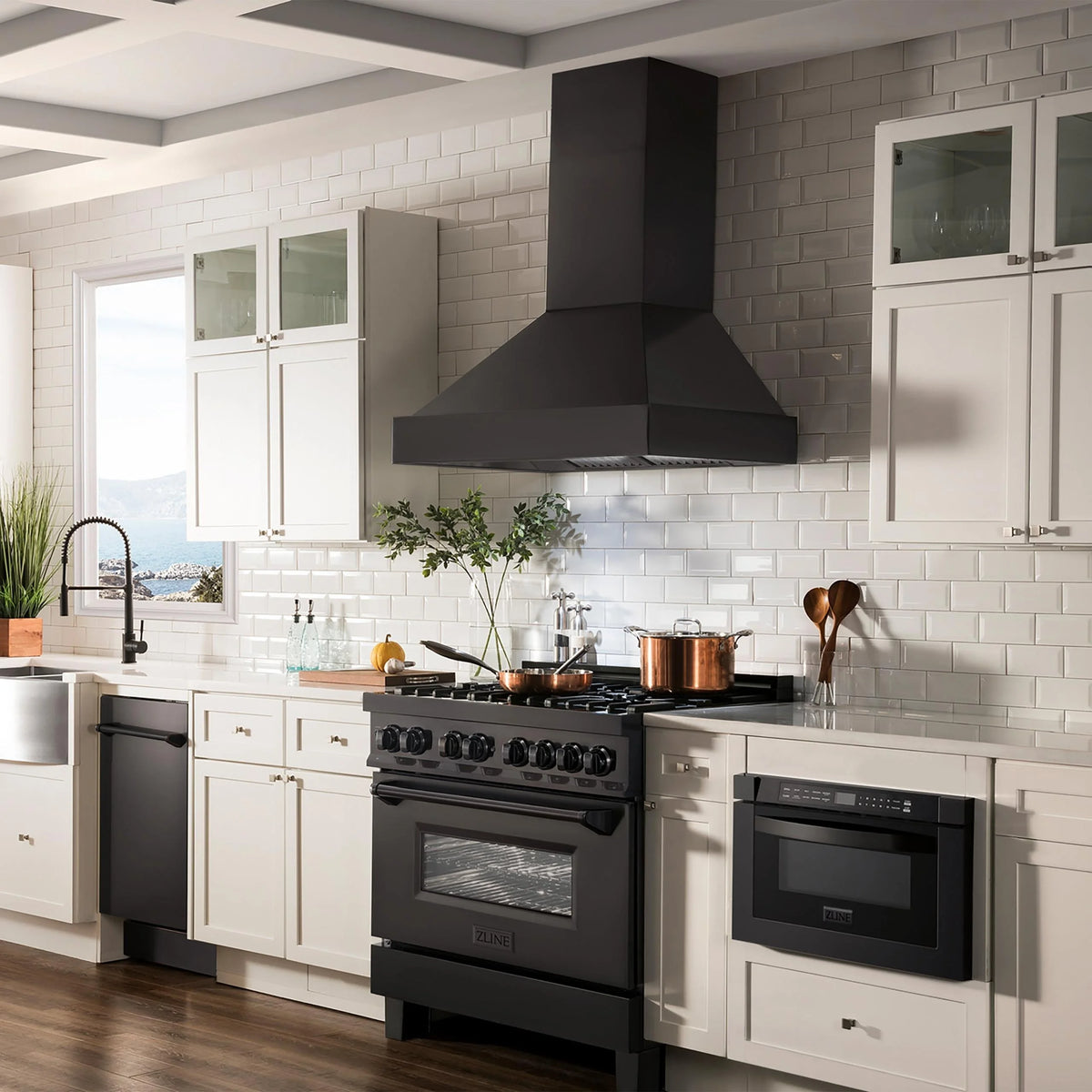 ZLINE 30 in. Wall Range Hood in Black Stainless Steel (BS655N-30)